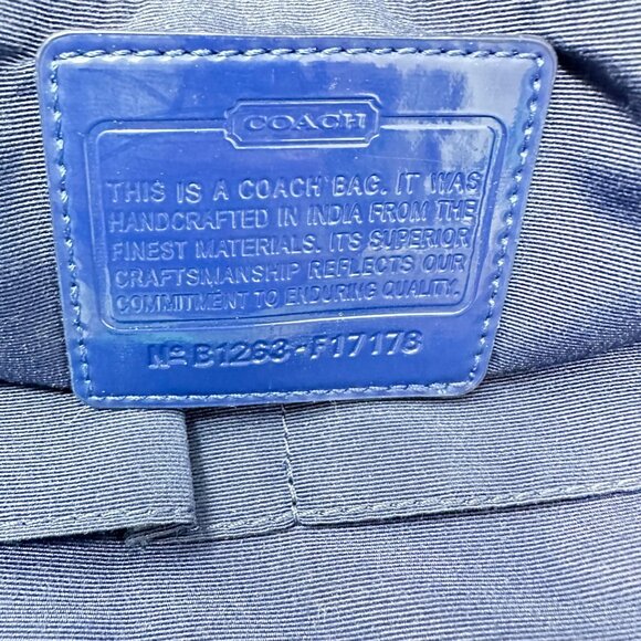 Coach Kyra Scarf Print C Signature Tote Bag Purple/Blue Vintage - No Strap - Picture 5 of 12